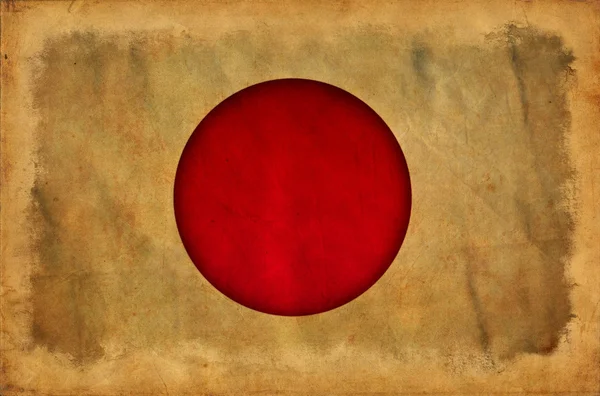 Гранж-флаг Японии — стоковое фото