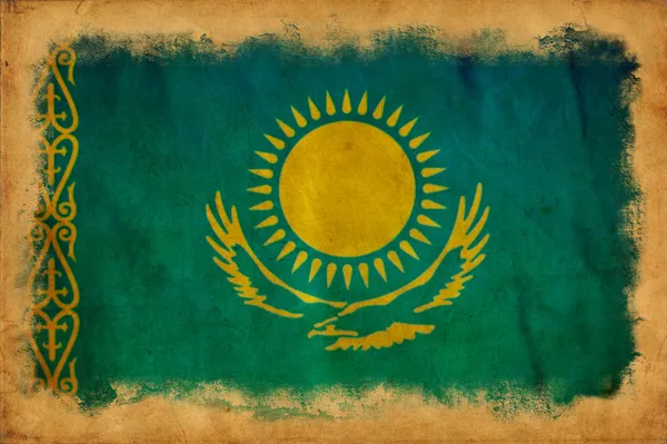 Bandera grunge de Kazajstán —  Fotos de Stock