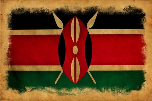 ケニア グランジ フラグ — ストック写真