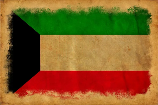 Kuveyt grunge bayrağı — Stok fotoğraf