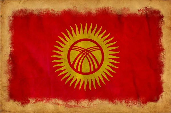 Bandeira grunge do Quirguistão — Fotografia de Stock