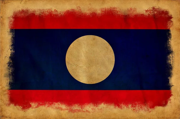 Bandera grunge Laos —  Fotos de Stock