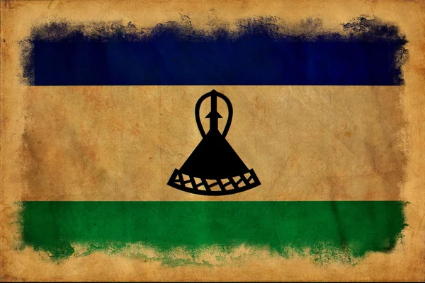 Bandeira do Lesoto grunge — Fotografia de Stock