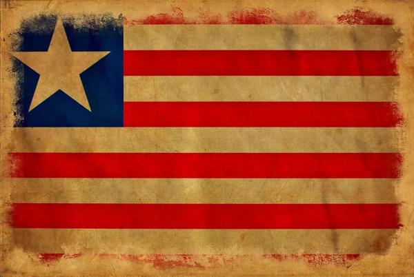 Liberia grunge flagga — Stockfoto