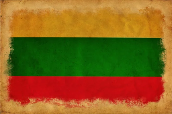 Litouwen grunge vlag — Stockfoto