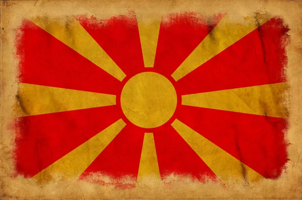 Прапор гранж Македонія — стокове фото