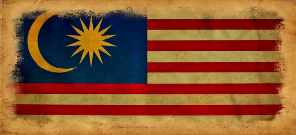 Malaysia grunge flagga — Stockfoto