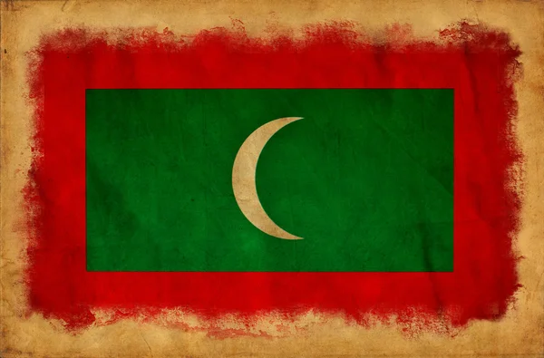 Bandeira do grunge das Maldivas — Fotografia de Stock
