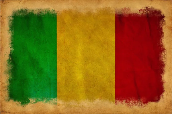 Гранж-флаг Мали — стоковое фото