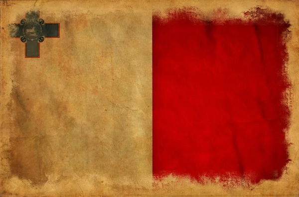Bandeira grunge de Malta — Fotografia de Stock