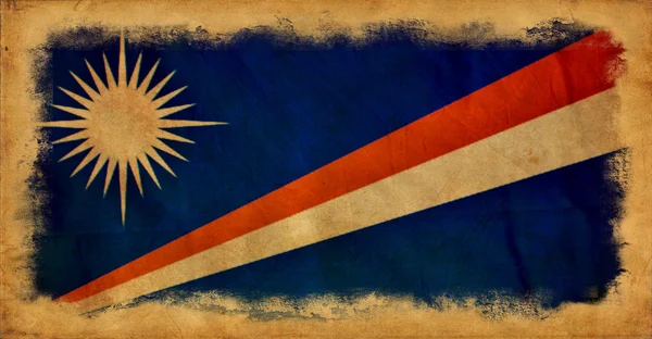 Прапор Маршаллових островів гранж — стокове фото