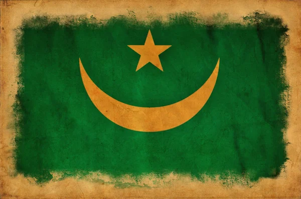 Mauritanië grunge vlag — Stockfoto