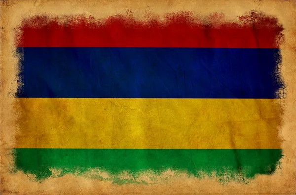 Mauritiusi grunge zászló — Stock Fotó