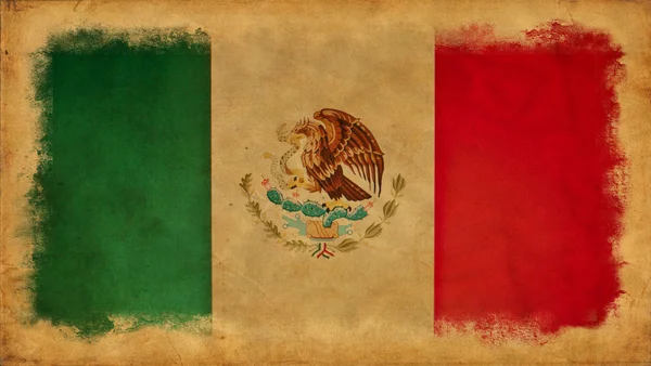 Mexico grungeflagg – stockfoto