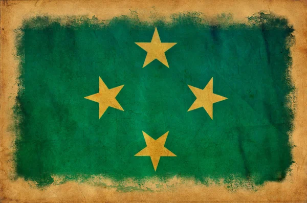 密克罗尼西亚联邦 grunge 旗 — 图库照片