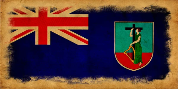 Vlag van Montserrat grunge — Stockfoto