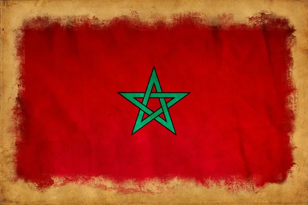 Марокканский гранжефлаг — стоковое фото