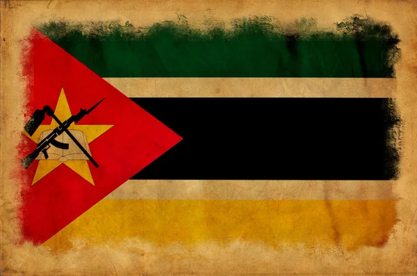 Bandeira grunge de Moçambique — Fotografia de Stock
