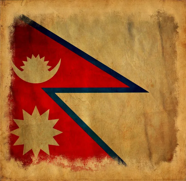 Nepál grunge vlajka — Stock fotografie