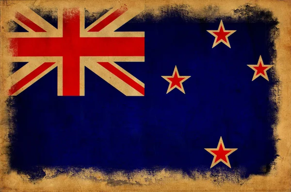 Гранж-флаг Новой Зеландии — стоковое фото