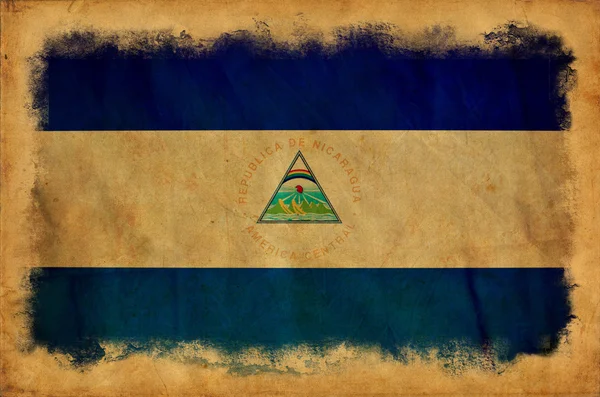 Прапор Нікарагуа гранж — стокове фото