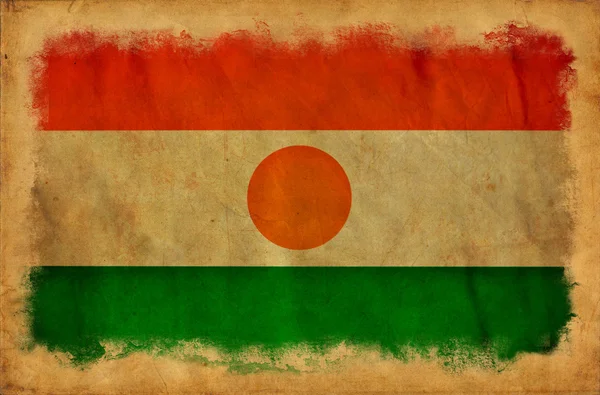 Bandera grunge de Níger — Foto de Stock