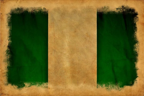 Гранж-флаг Нигерии — стоковое фото