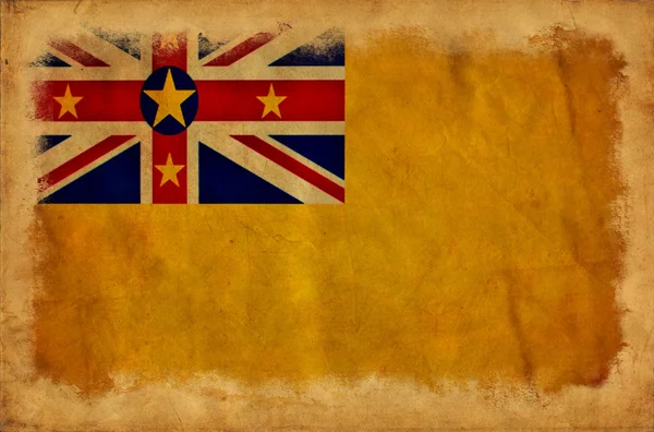 Vlag van Niue grunge — Stockfoto