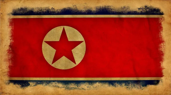 Nordkoreanische Grunge-Flagge — Stockfoto