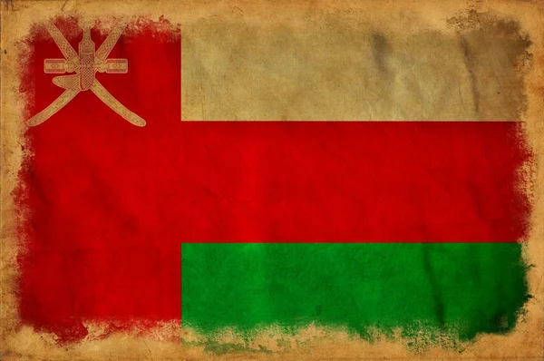 Oman grunge vlag — Stockfoto