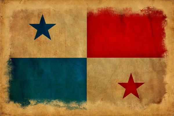 Bandera grunge de Panamá — Foto de Stock