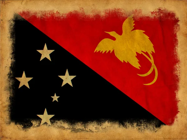 Pápua Új-Guinea grunge zászló — Stock Fotó