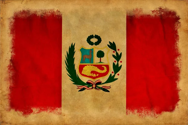 Grunge σημαία του Περού — Φωτογραφία Αρχείου
