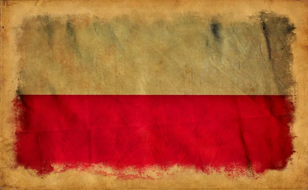 波兰 grunge 旗 — 图库照片