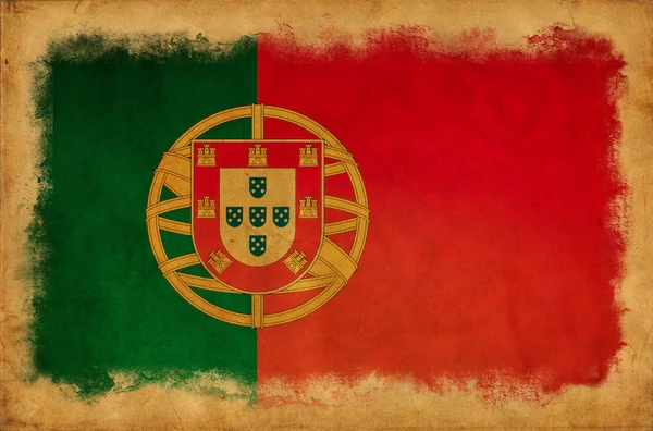 Portekiz grunge bayrağı — Stok fotoğraf