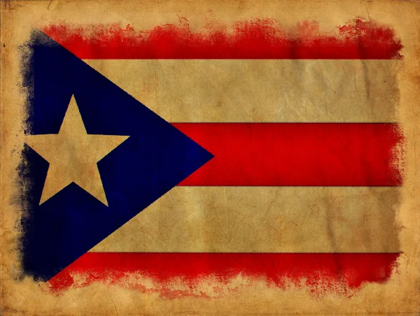 Bandera grunge de Puerto Rico — Foto de Stock