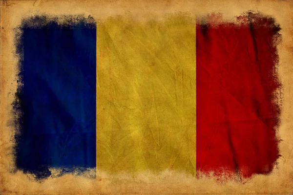 Roménia bandeira grunge — Fotografia de Stock
