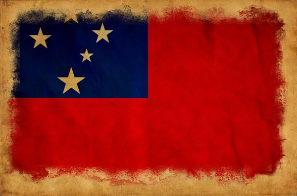 Прапор Самоа гранж — стокове фото