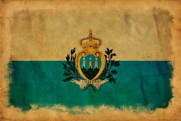San Marino Grunge Flagge — Stockfoto
