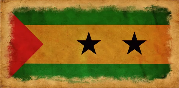 Bandeira do grunge de São Tomé e Príncipe — Fotografia de Stock