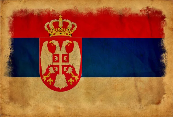 Serbien-Grunge-flag — Stockfoto