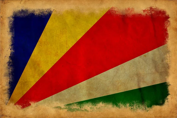 Seychelle-szigeteki grunge zászló — Stock Fotó