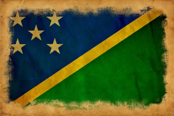 Isole Salomone bandiera grunge — Foto Stock