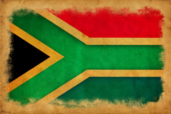 南非 grunge 旗 — 图库照片