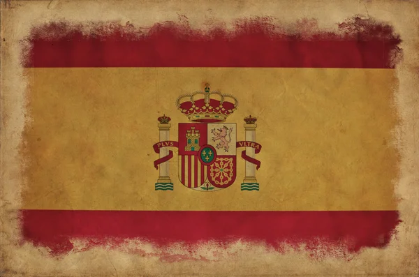 Spanje grunge vlag — Stockfoto