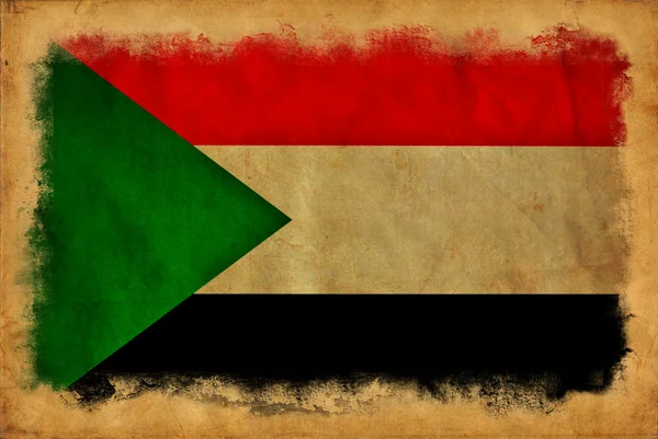Sudão bandeira grunge — Fotografia de Stock