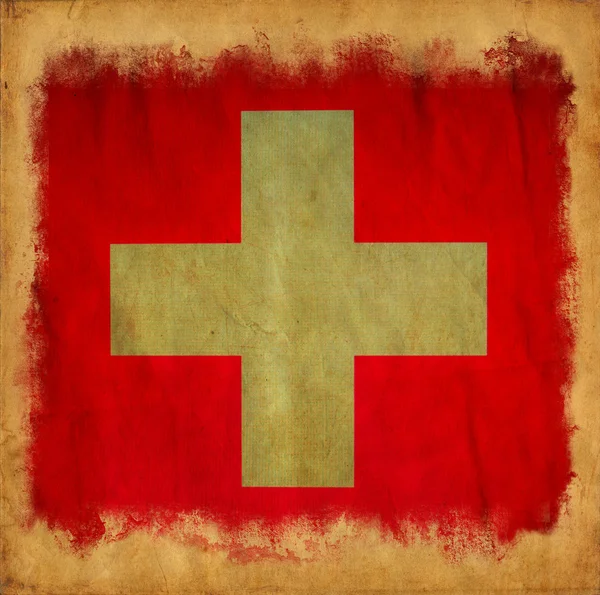 Bandera grunge Suiza — Foto de Stock