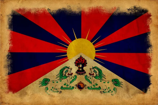 Tibet grunge bayrağı — Stok fotoğraf