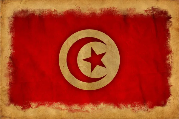 Tunisko grunge vlajka — Stock fotografie