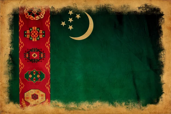 土库曼斯坦 grunge 旗 — 图库照片